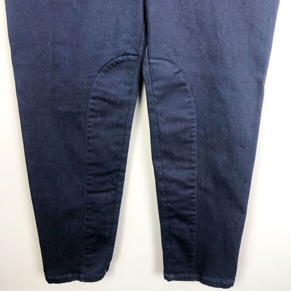 ST. JOHN | Dark Wash Side Zip Denim Jeans Zipper Ankle High Rise Women’s Size 12 - Picture 4 of 8